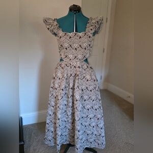 Chic Floral Embroidered Dress